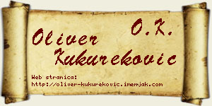 Oliver Kukureković vizit kartica
